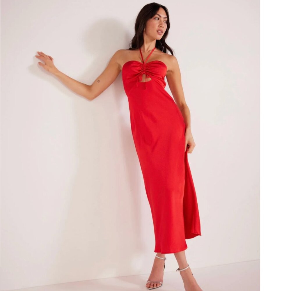 MINKPINK Sonia Halter Midi Dress